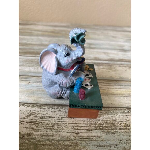 LuckyPhants #1041 Livingston Elephant Playing Cards Figurine Banberry Designs - Picture 10 of 13